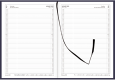 Collins 2023 Diary A41A Red Day to view, full day Sat/Sun, 1/4 hour appointments 7am-7.45pm.